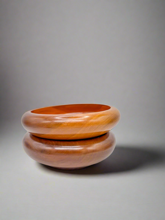 Hand-Turned Wooden Bowl Duo