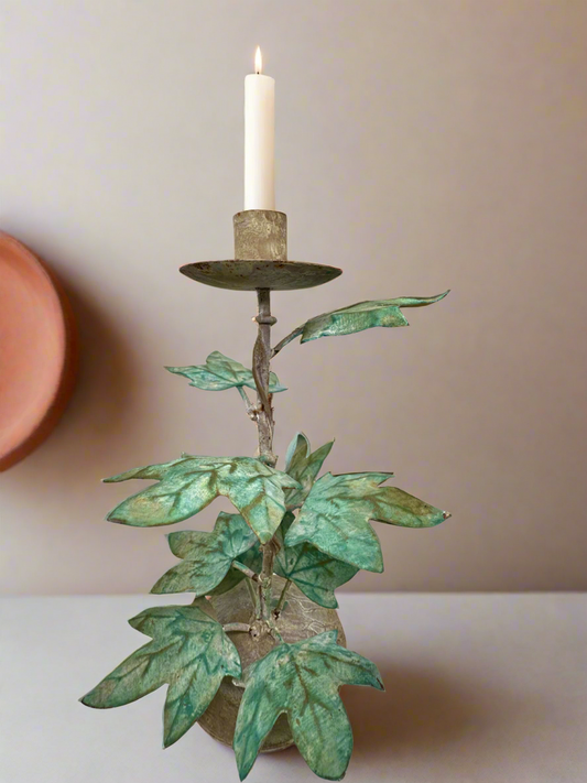 Handcrafted Plant-Inspired Candle Holder