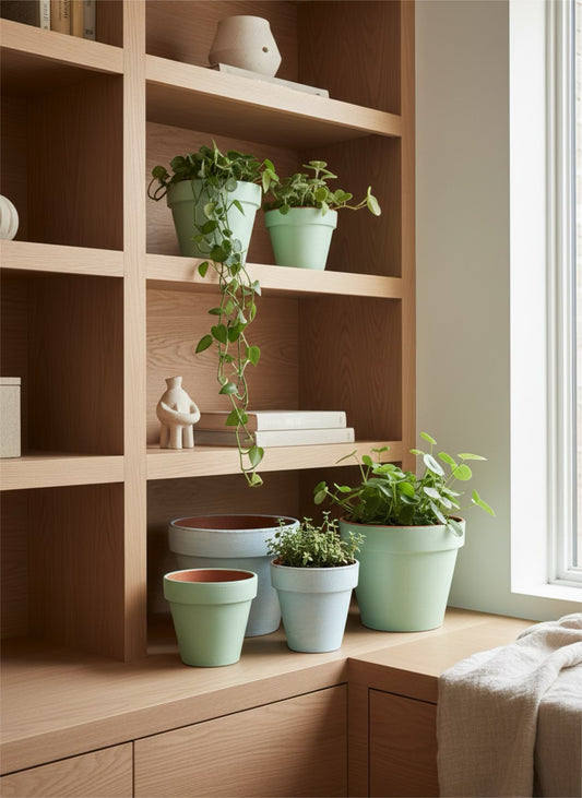 French Country Hand‑Painted Planter Pot — Sold Individually