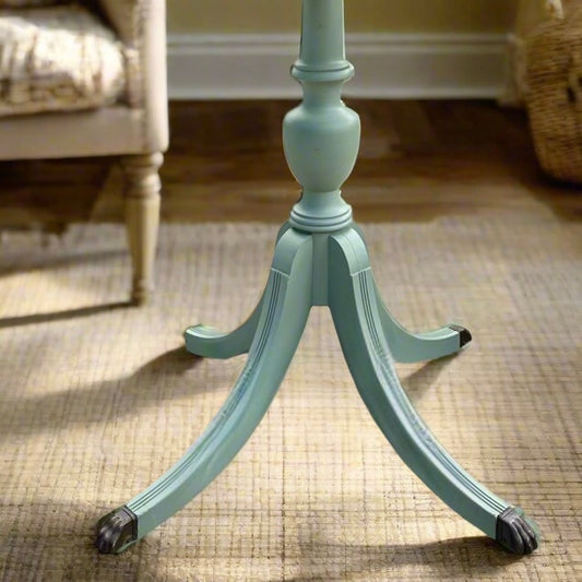 Victorian Refurbished Pedestal Table - Carriage House Green | The Marian Collection