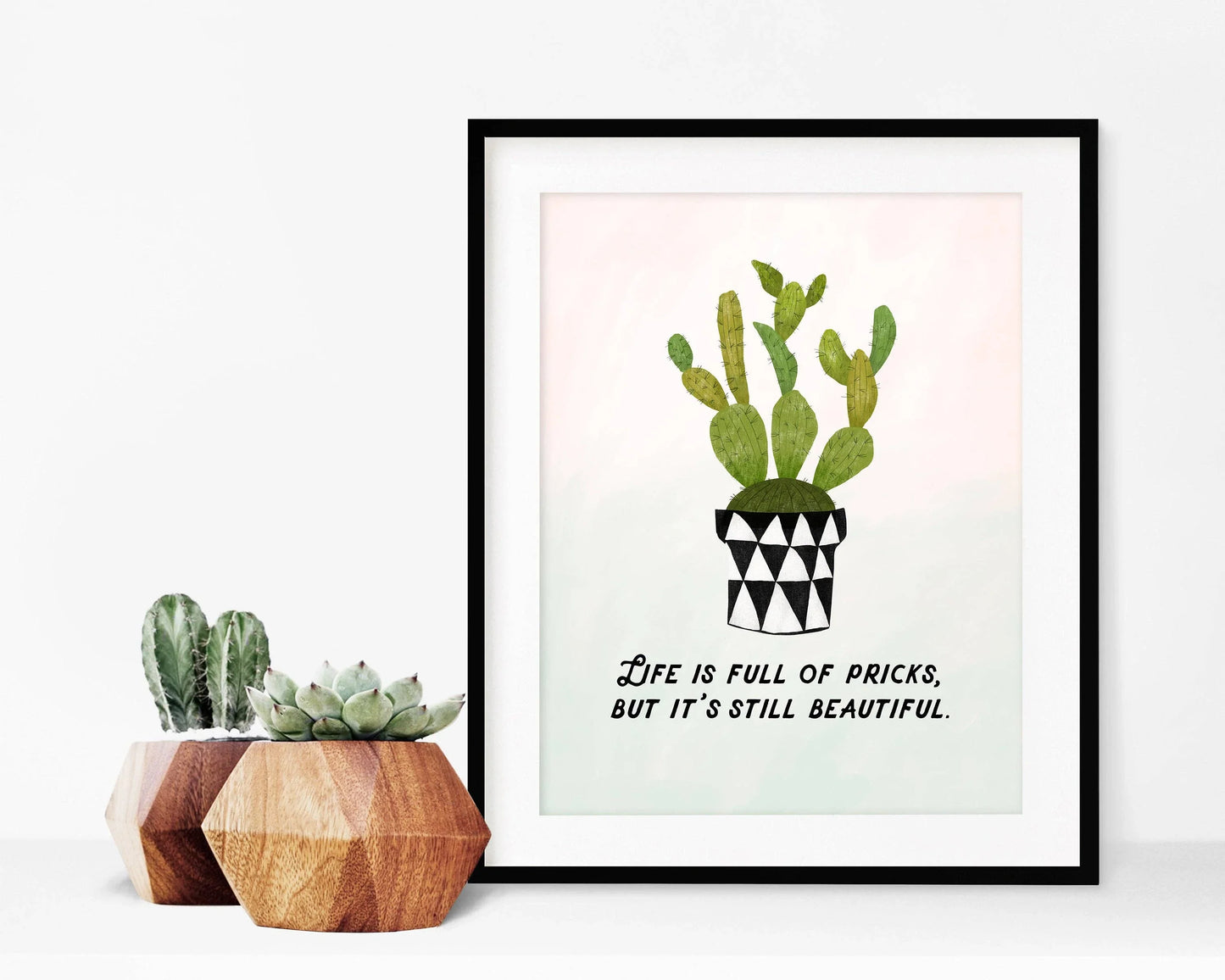 Still Beautiful - funny cactus art print