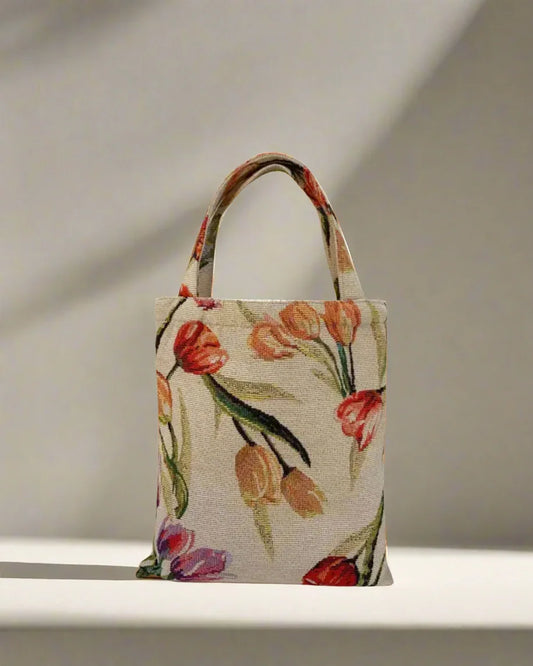 Floral Weave Tote Bag - Handcrafted Eco-Friendly Bag | The Marian Collection