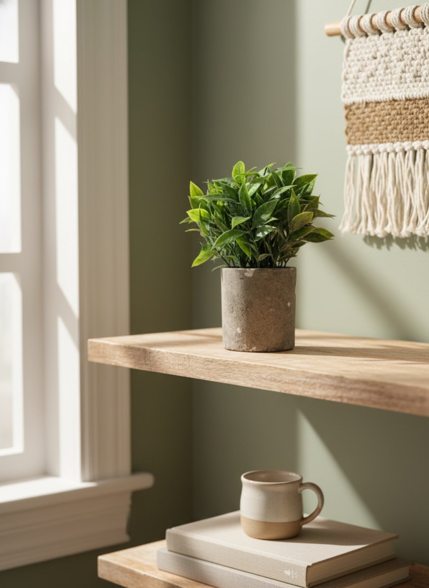 Mini Peperomia Forever Flower in Rustic Cement Pot