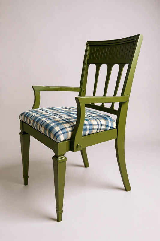 Reimagined Henredon chair - Basque Green - The Marian Collection