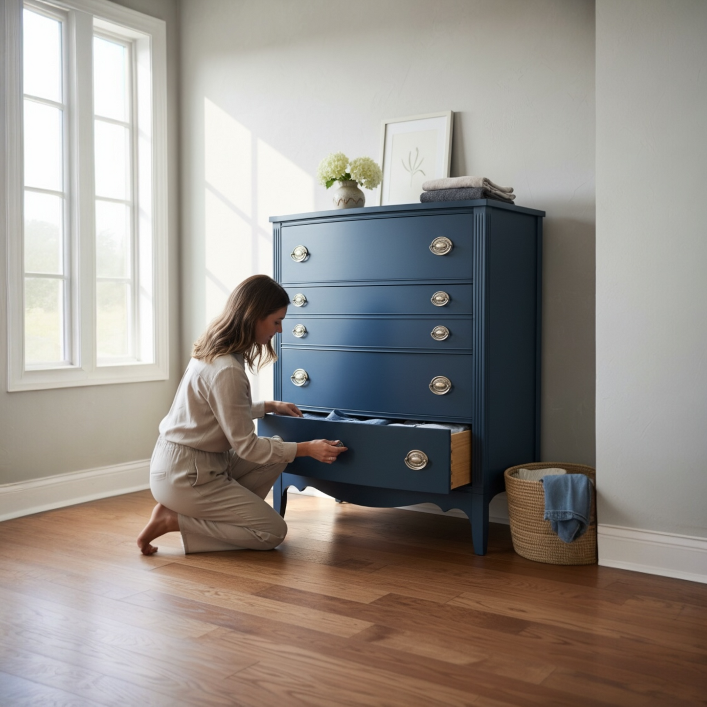 Sea Serpent Elegance: Refinished 1960s Dixie Bedroom Set | Jacksonville Vintage Furniture