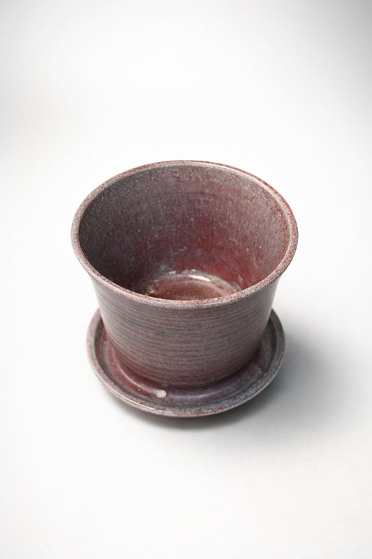 Handmade Ceramic Pot & Saucer