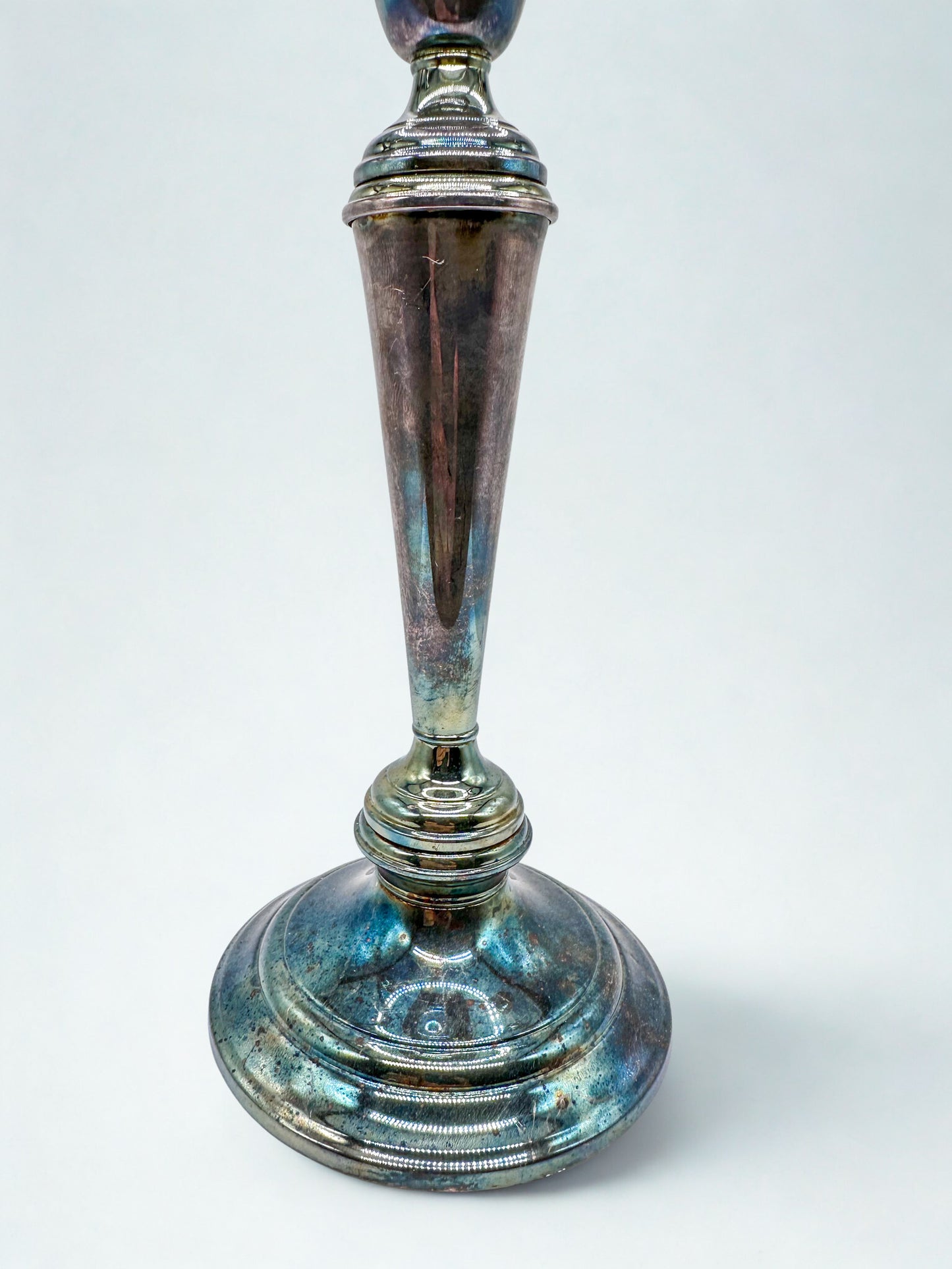 Antique Silver Three-Arm Candelabra