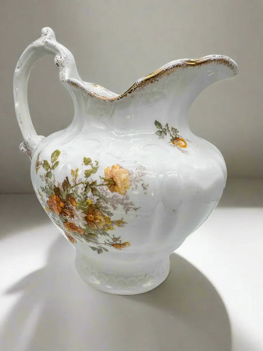 Vintage Maddock’s Lamberton Works Royal Porcelain Floral Pitcher
