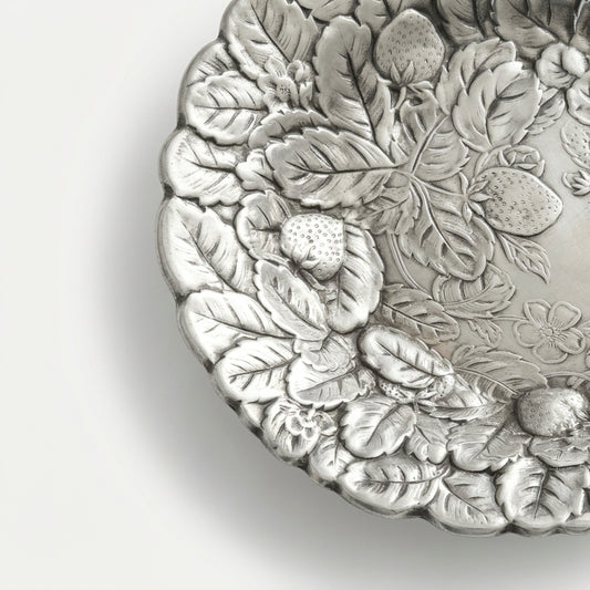 The Reed & Barton No. 115 "Strawberry" Embossed Silver Platter, Circa 1970
