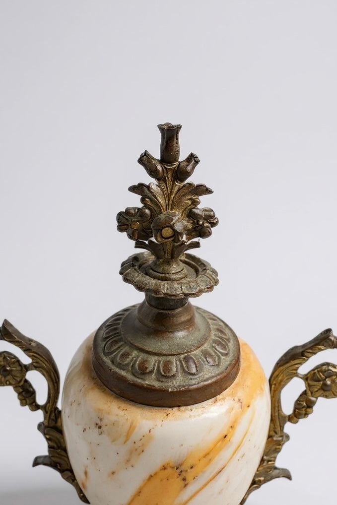 Italian Marble Urn with Gilt Bronze Mounts