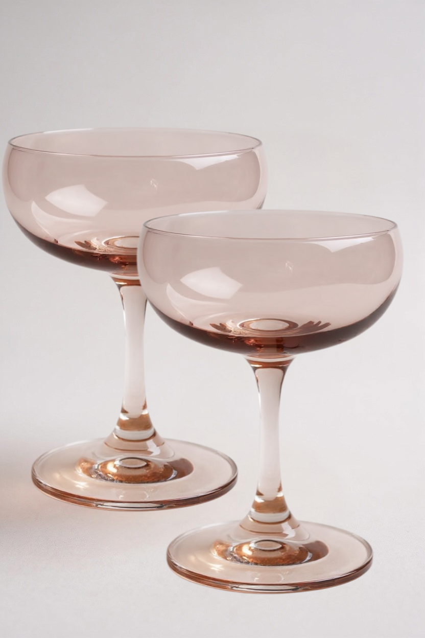 Veneto Coupe Glasses – Rosewood (Set of 2)