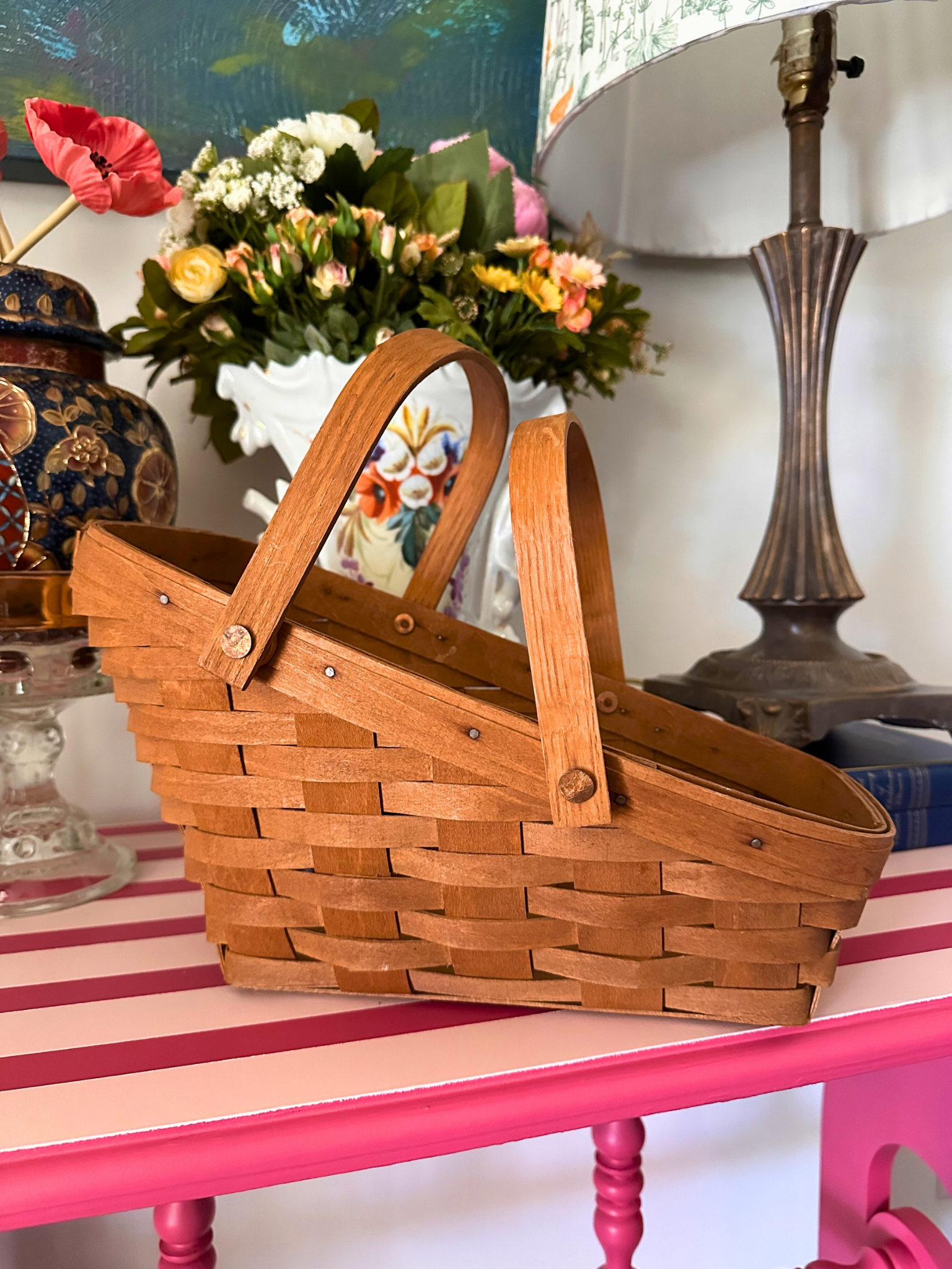 Vintage Longaberger Basket | Signed Handwoven American Craft | The