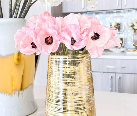 Real Touch Poppy Bouquet — Coral Reef