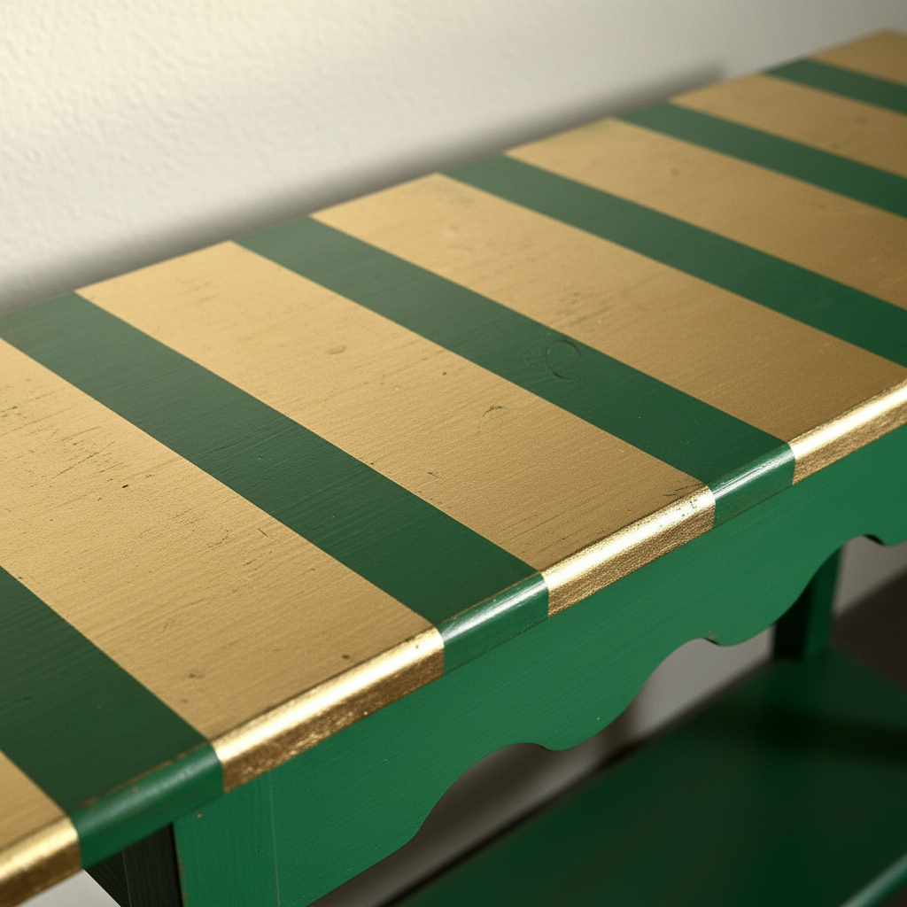 Console Table — Gold Leaf Detail