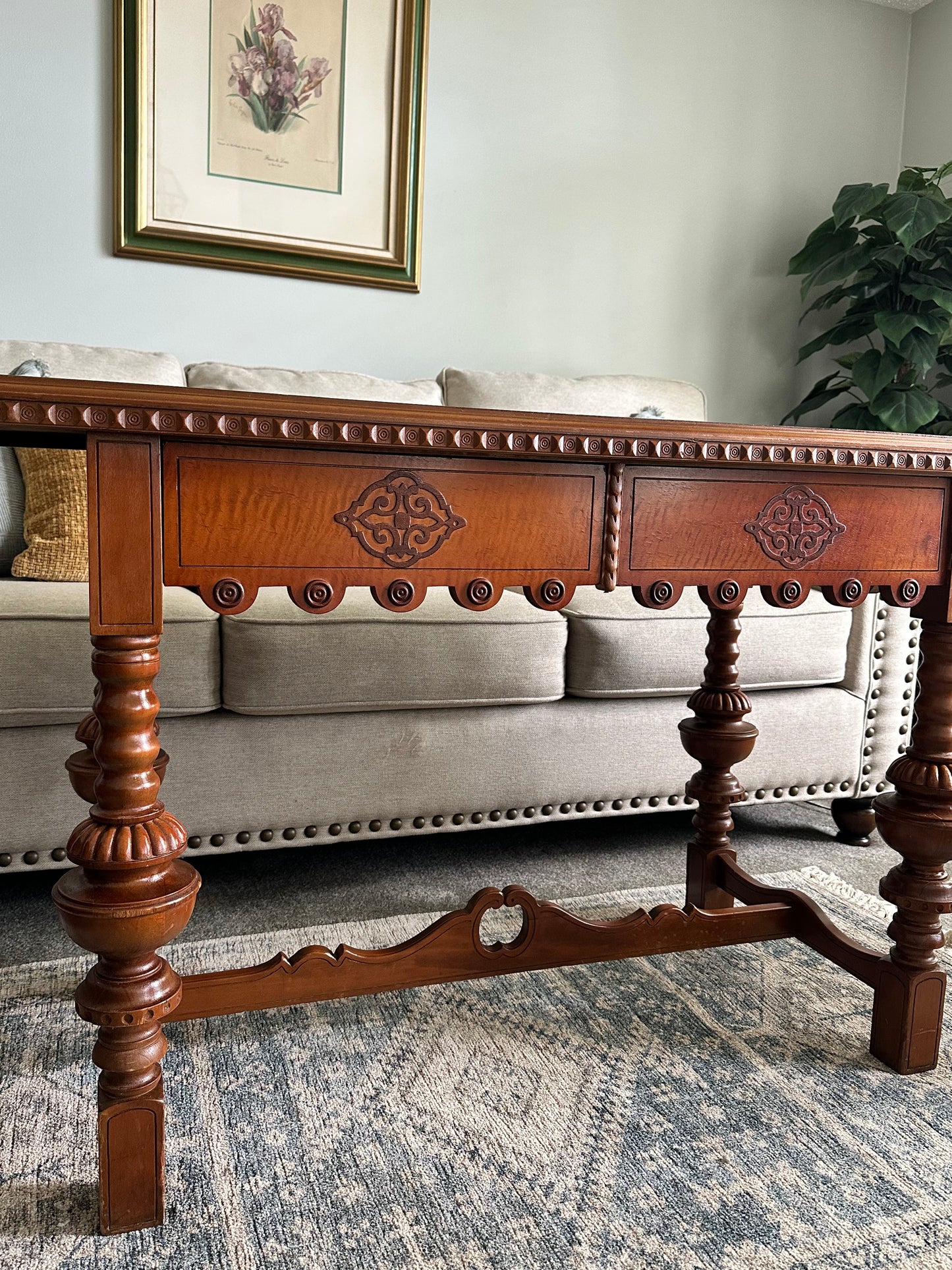 Vintage Carved Altar Table - Chicago Provenance | The Marian Collection