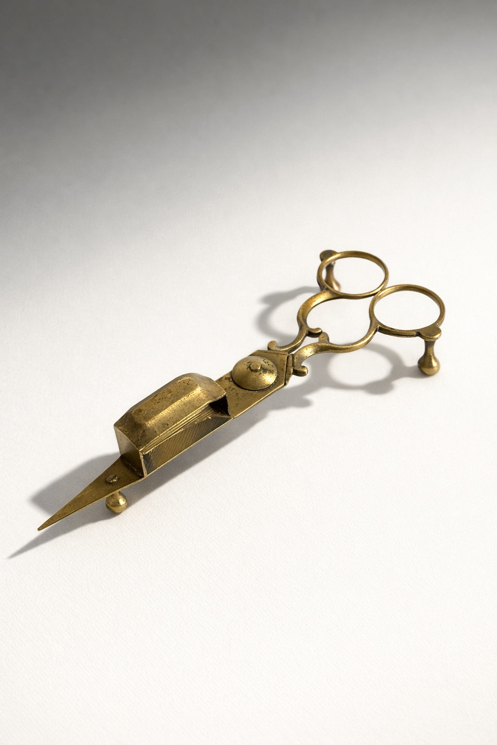 Antique Brass Wick Trimmer | 19th Century Candle Snuffer