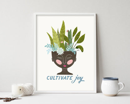 Cultivate Joy - botanical illustration print