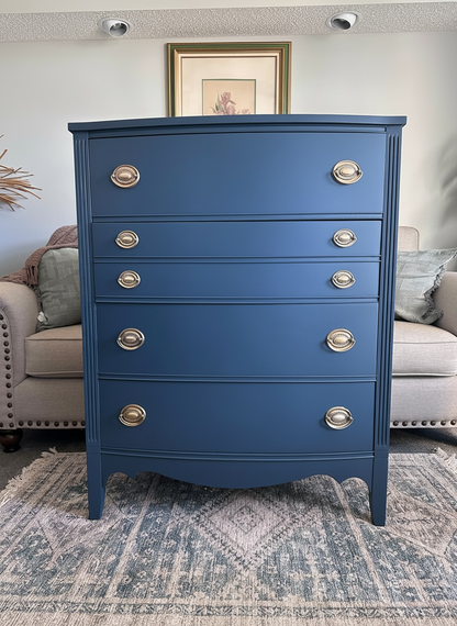 Sea Serpent Elegance: Refinished 1960s Dixie Bedroom Set | Jacksonville Vintage Furniture