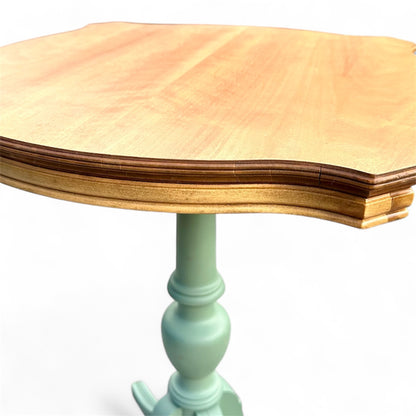 Victorian Refurbished Pedestal Table - Carriage House Green | The Marian Collection