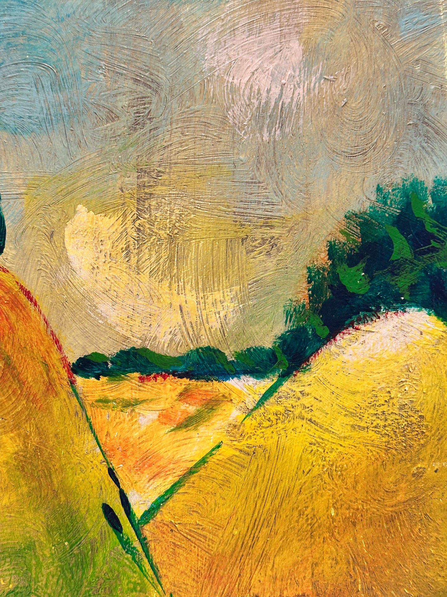 “Where the Day Pauses”– Original Painting on Wood | 12.25”H × 10.75”W