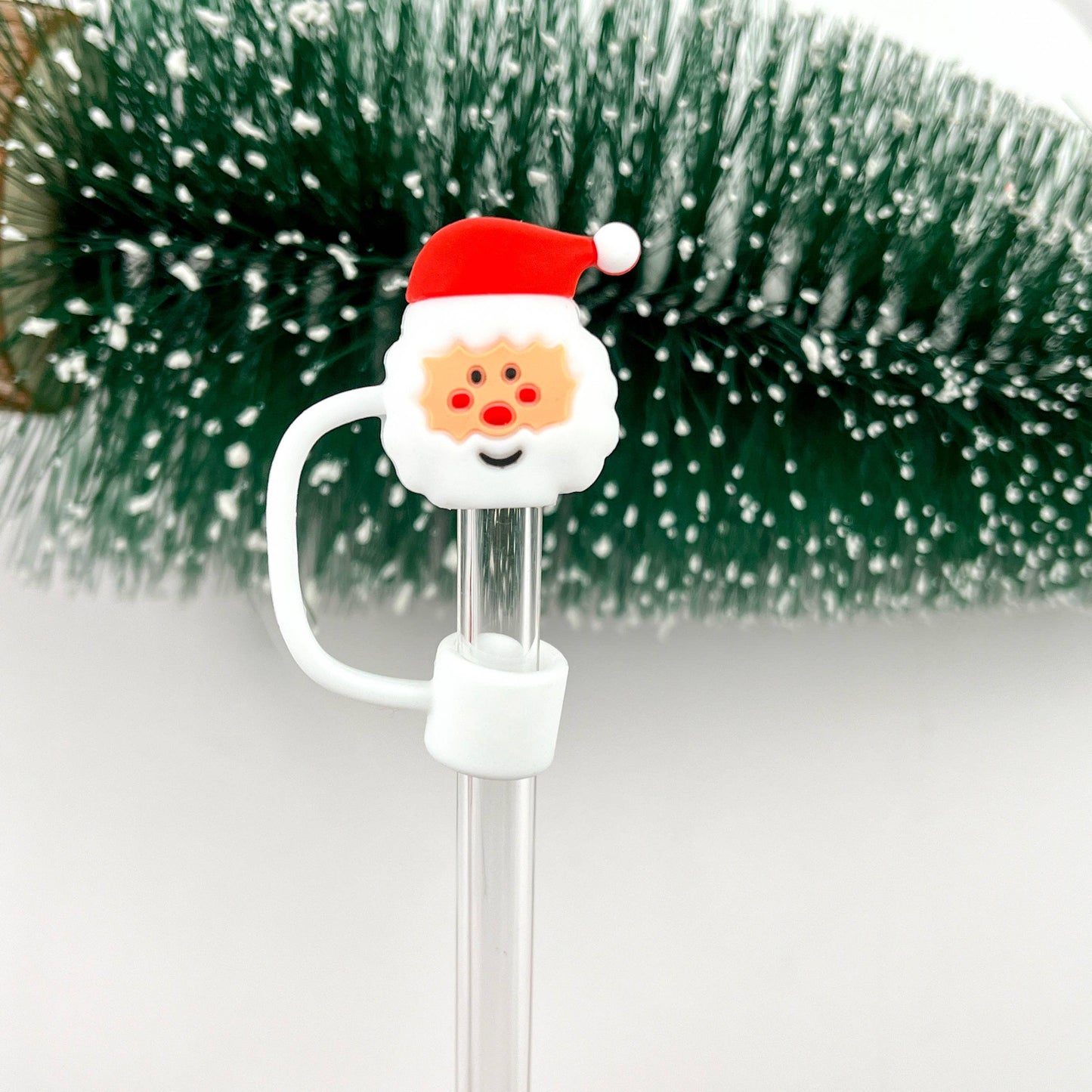 Snowman Straw Topper - Christmas Straw Cover Charm | Holiday Drinkware Decor
