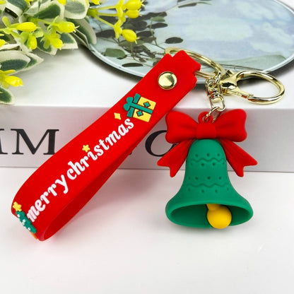 Christmas Keychain Set - Santa & Elk PVC Charms | Holiday Gift