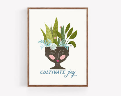 Cultivate Joy - botanical illustration print