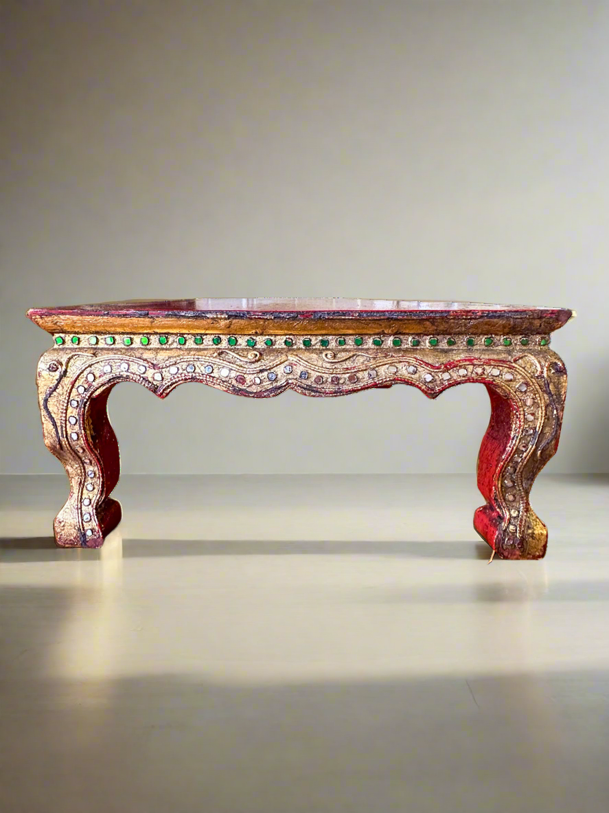 Boho Luxe Riser with Gemstone Inlays