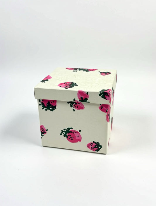 Vintage Furchgott’s of Florida Strawberry Print Gift Box | 1970s Maximalist Decor & Stash Box | Jacksonville Retail History