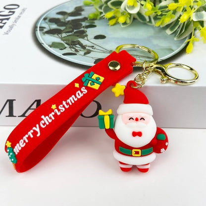 Christmas Keychain Set - Santa & Elk PVC Charms | Holiday Gift