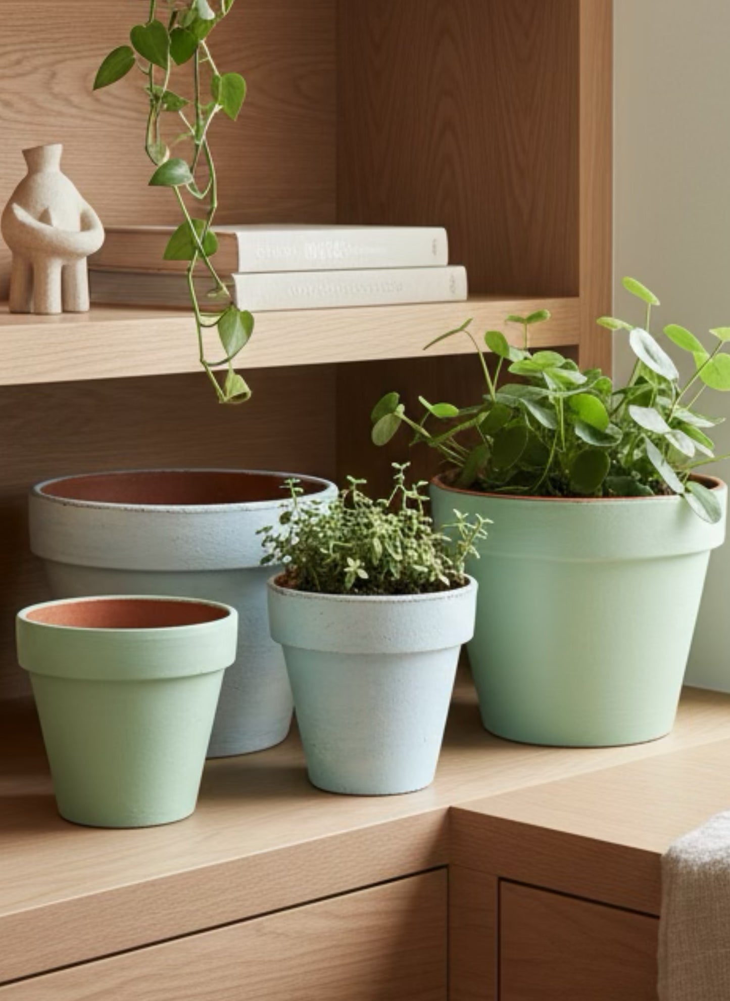 Hand‑Painted Terracotta Planter Pot, French Country