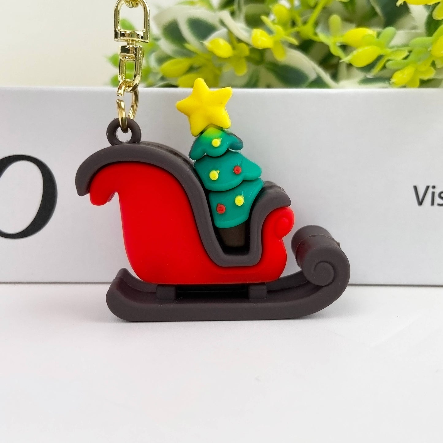 Christmas Keychain Set - Santa & Snowman PVC Charms | Holiday Gift