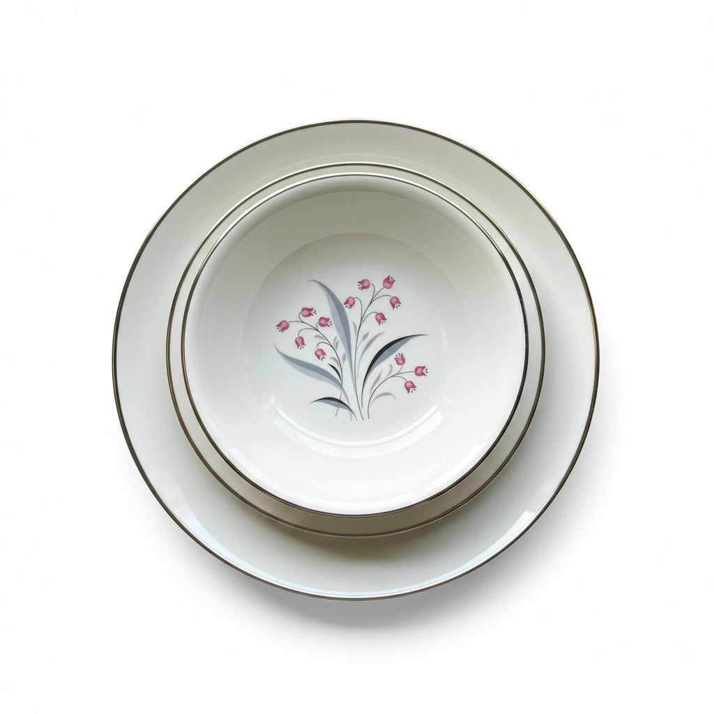 Vintage 1950s Princess China "Flair" 3-Piece Place Settings - Set of 4 (12 Pieces)