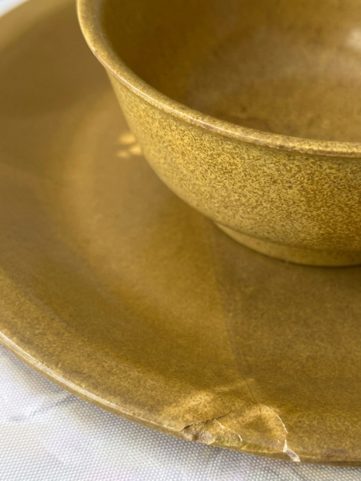 The Ochre Prism Stoneware Dinnerware Collection – 24-Piece Tabletop Set