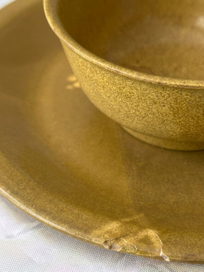 The Ochre Prism Stoneware Dinnerware Collection – 24-Piece Tabletop Set