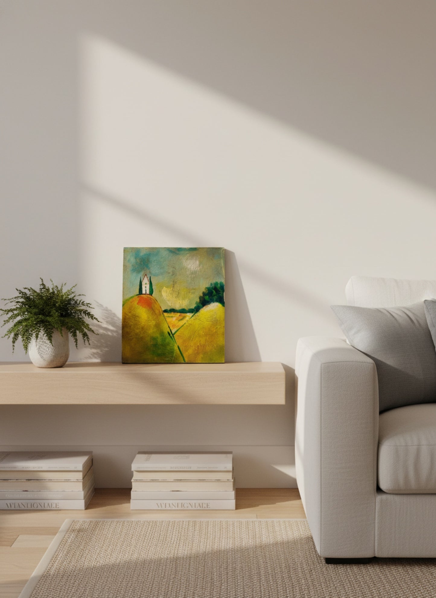 “Where the Day Pauses”– Original Painting on Wood | 12.25”H × 10.75”W