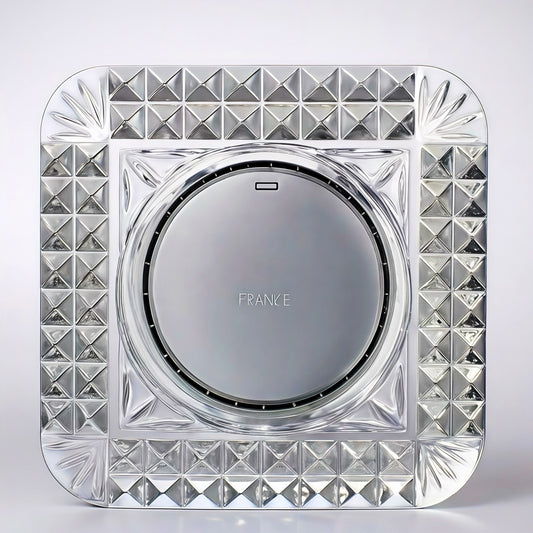 Vintage Cristal d’Arques France Crystal Desk Clock