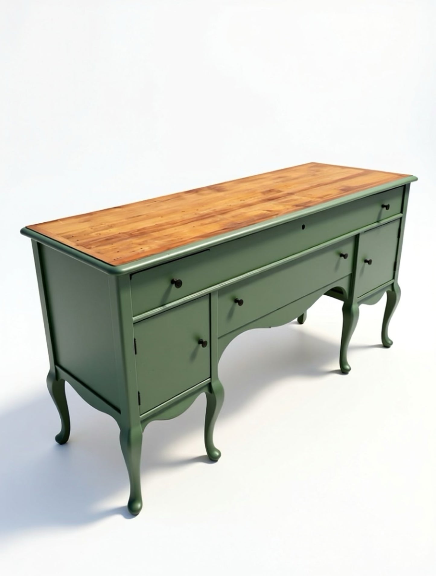 Carriage House Antique Sideboard — Late 19th-Century Heirloom, Custom Refinished (38H × 66W × 21.5D)