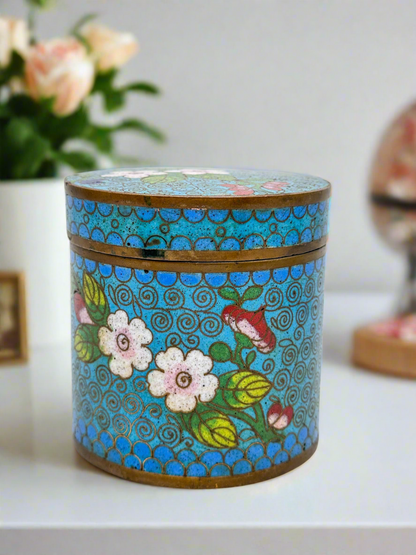 Cloisonné Enamel Jar with Lid