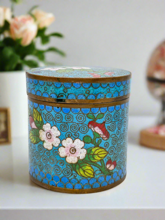 Cloisonné Enamel Jar with Lid