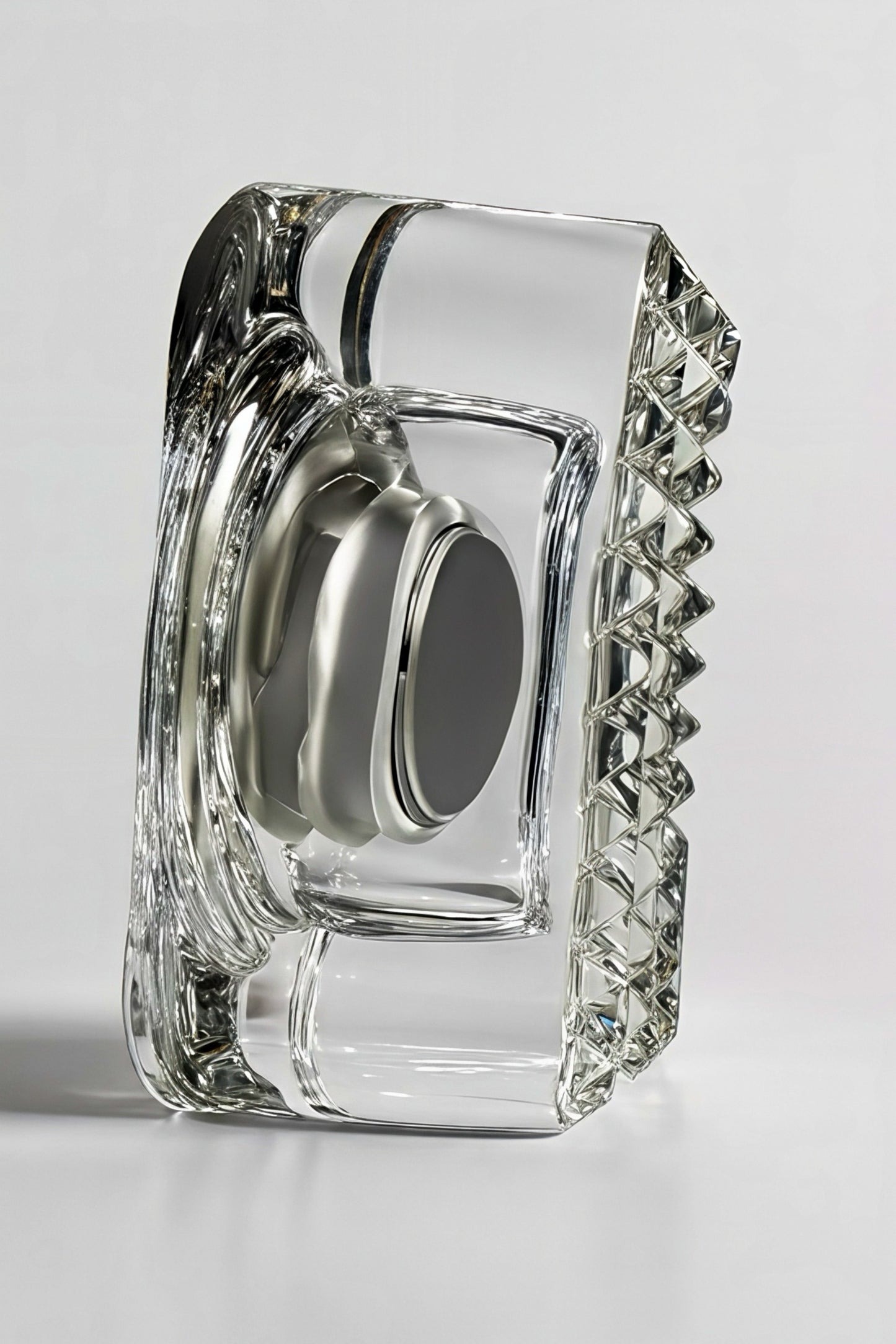 Vintage Cristal d’Arques France Crystal Desk Clock