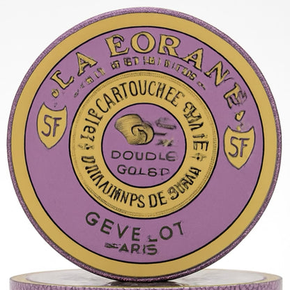 Purple and gold product container with 'La Eorane' branding on a white background