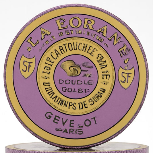 Purple and gold product container with 'La Eorane' branding on a white background