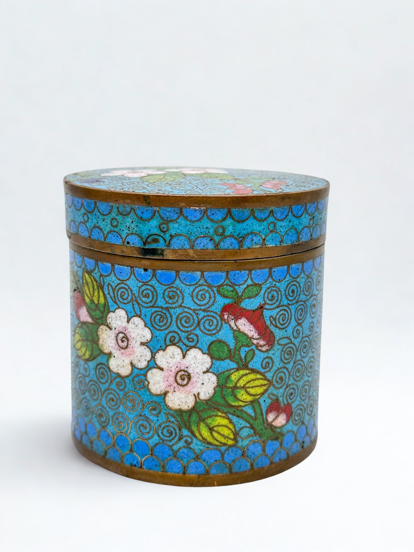 Cloisonné Enamel Jar with Lid