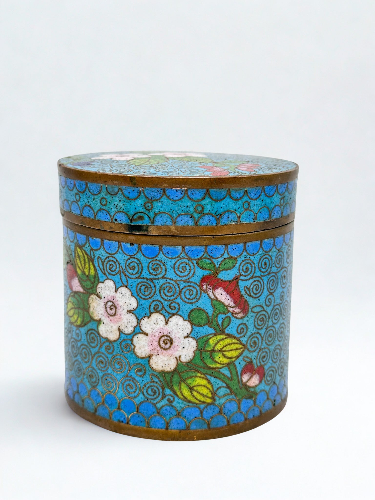 Cloisonné Enamel Jar with Lid