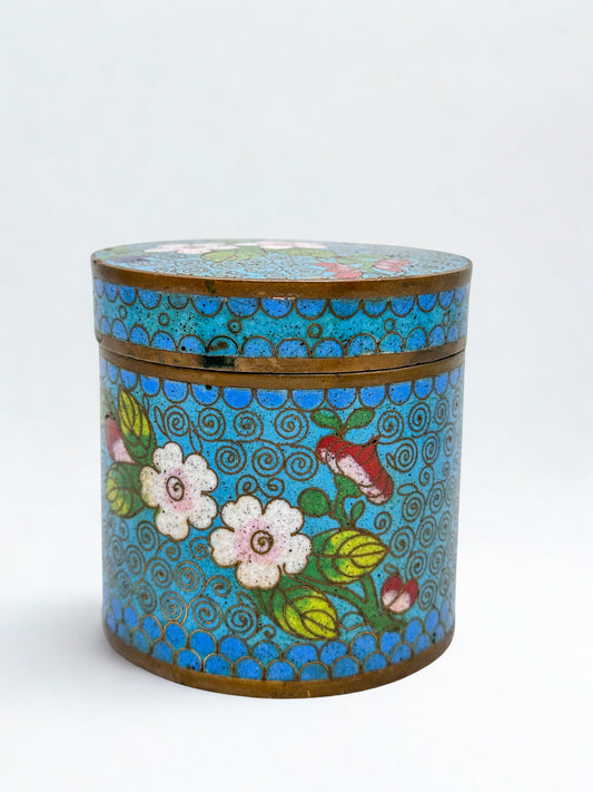 Cloisonné Enamel Jar with Lid