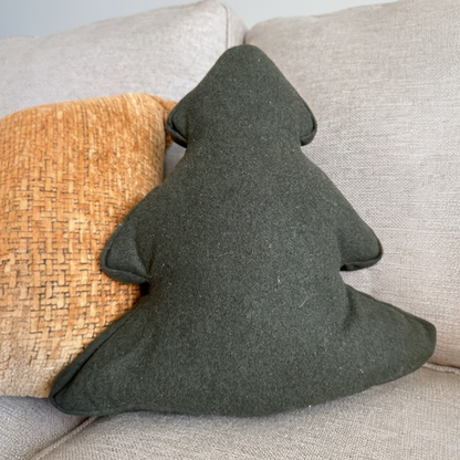 Green Christmas tree -shaped pillow for Christmas decor