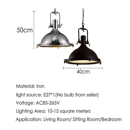 Nora's Retro Industrial Metal Pendant Light | Vintage Lighting | The Marian Collection