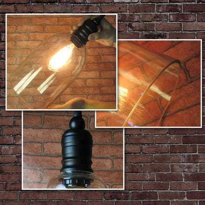 Edison Vintage Glass Pendant Light – Industrial Loft Chandelier