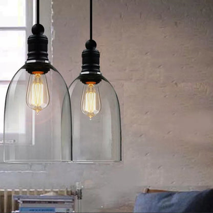 Edison Vintage Glass Pendant Light – Industrial Loft Chandelier